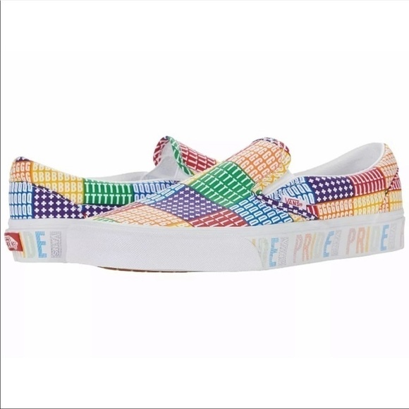 Vans Pride Classic‎ Slip On LGBTQ Canvas Sneaker Size 10 Men - Picture 1 of 13